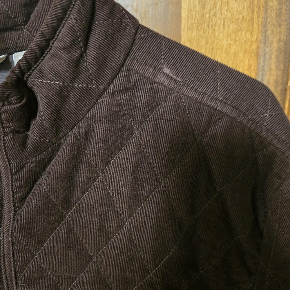 Croft & Barrow Quilted Brown Jacket, L (PTP=21.5") - Picture 8 of 8